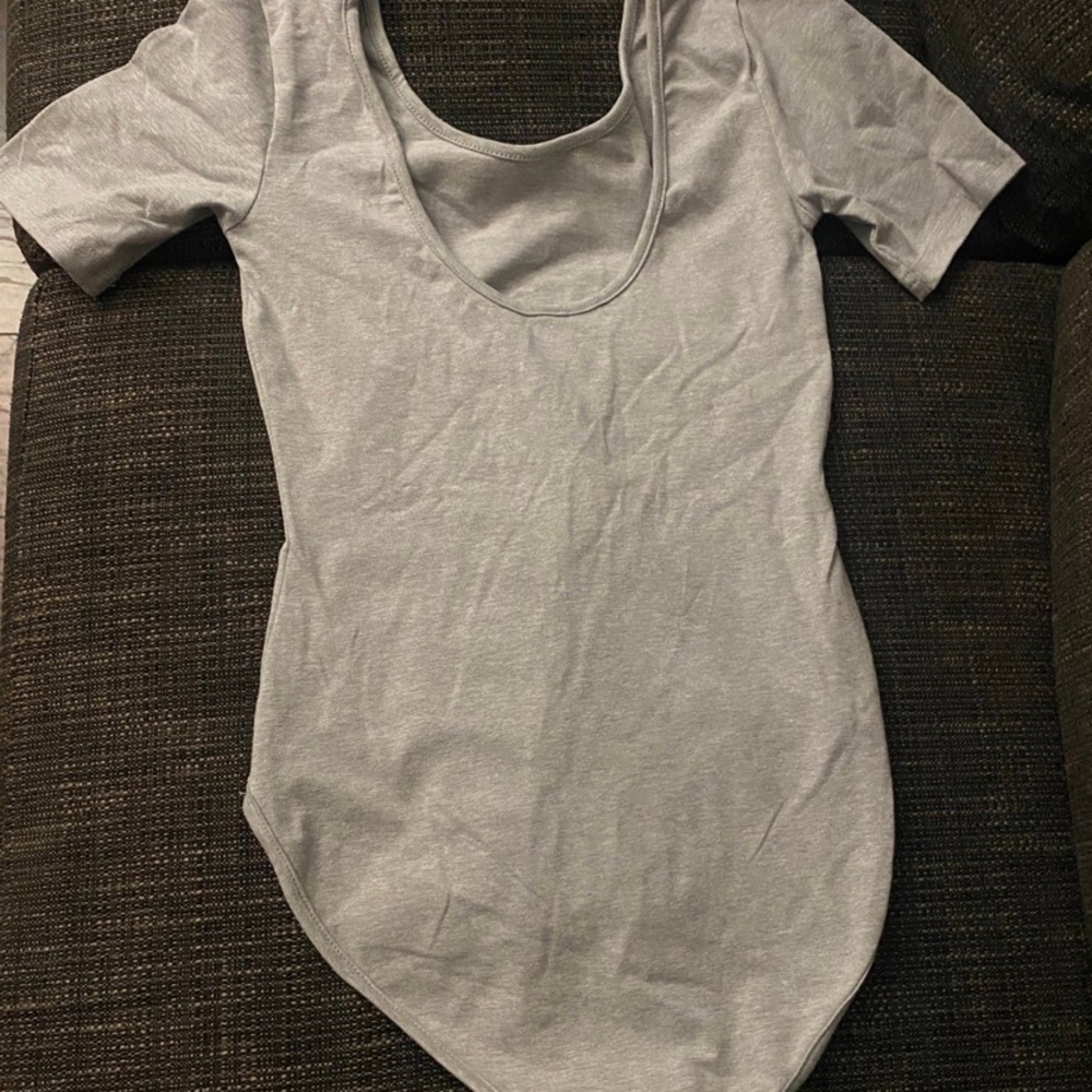 American Apparel Cream Fitted Bodysuit